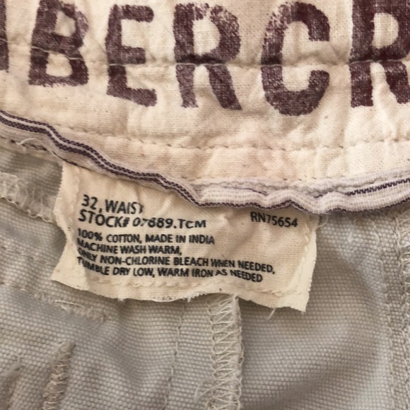 Abercrombie & Fitch Cargo Shorts in Light Stone Taupe Size 32 Men’s - Picture 11 of 17